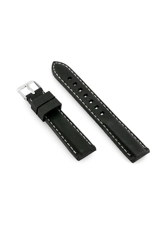 Pacific Rubber Strap Black 18mm