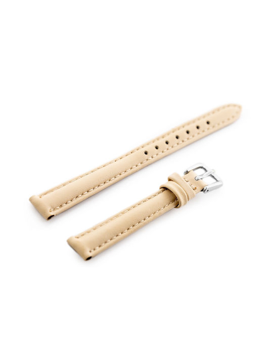 Pacific Leather Strap Beige 12mm