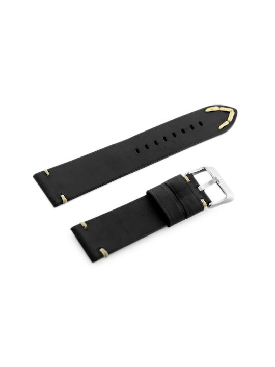 Pacific Leather Strap Black 20mm