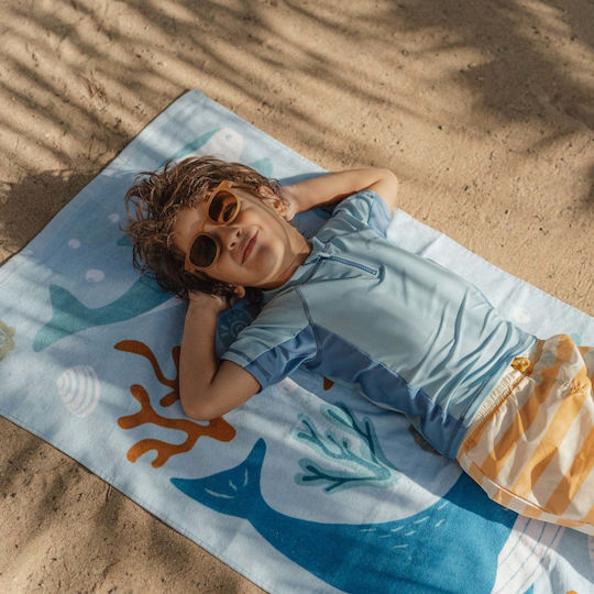 Little Dutch Ocean Dreams Παιδική Πετσέτα Θαλάσσης Μπλε 120x60εκ.