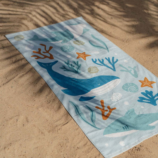Little Dutch Ocean Dreams Παιδική Πετσέτα Θαλάσσης Μπλε 120x60εκ.