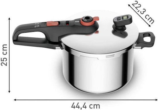 Tefal Secure Chrono Χύτρα Ταχύτητας 6lt