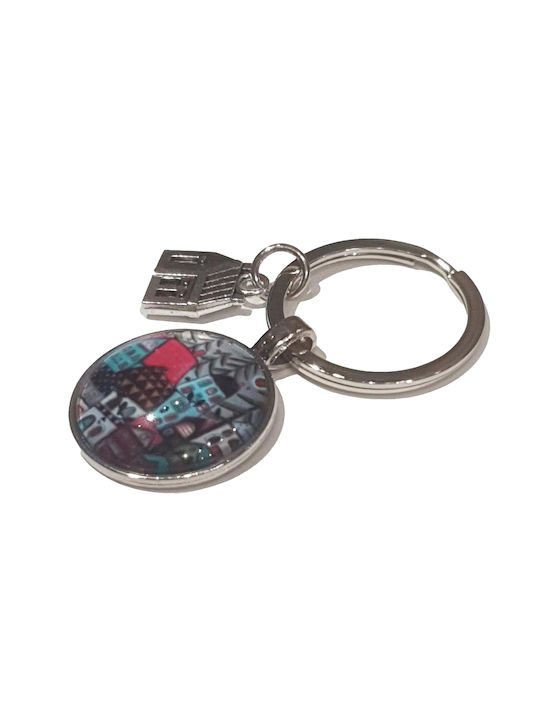 Keyring Art "The Neighborhood" Metal și sticlă lichidă