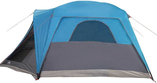 vidaXL Camping Tent Cabin Blue with Double Cloth for 6 People 305x400x205cm