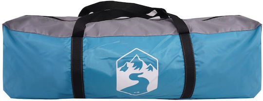 vidaXL Camping Tent Cabin Blue with Double Cloth for 6 People 305x400x205cm