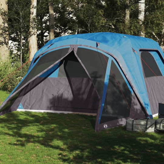 vidaXL Camping Tent Cabin Blue with Double Cloth for 6 People 305x400x205cm