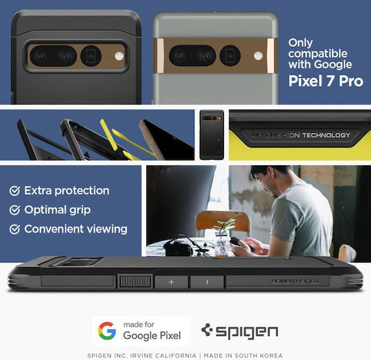 Spigen Tough Armor Back Cover Plastic Negru (Google Pixel 7 Pro)