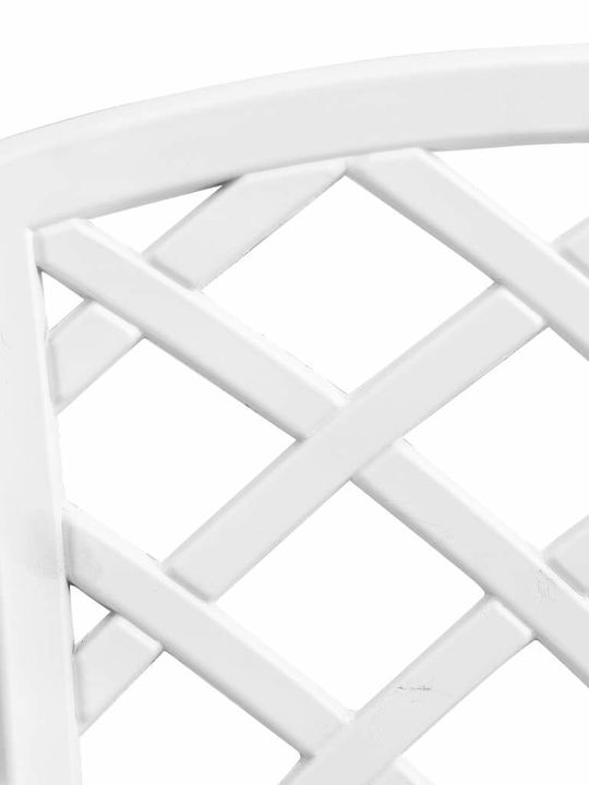 Garten- und Outdoor-Möbelsets 3 Stück Weiß mit Sonnenschirmhalter
