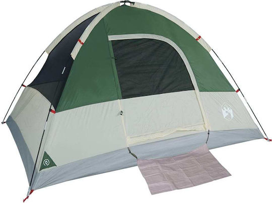 vidaXL Camping Tent Igloo Green for 3 People 213x213x132cm