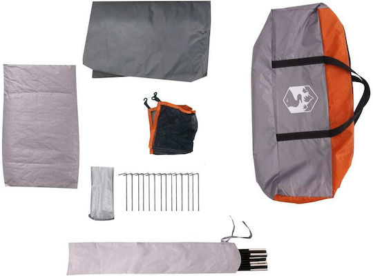 vidaXL Camping Tent Cabin Orange for 6 People 310x275x200cm