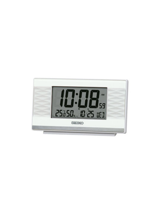 Seiko Qhl094w Tabletop Digital Clock with Alarm QHL094W