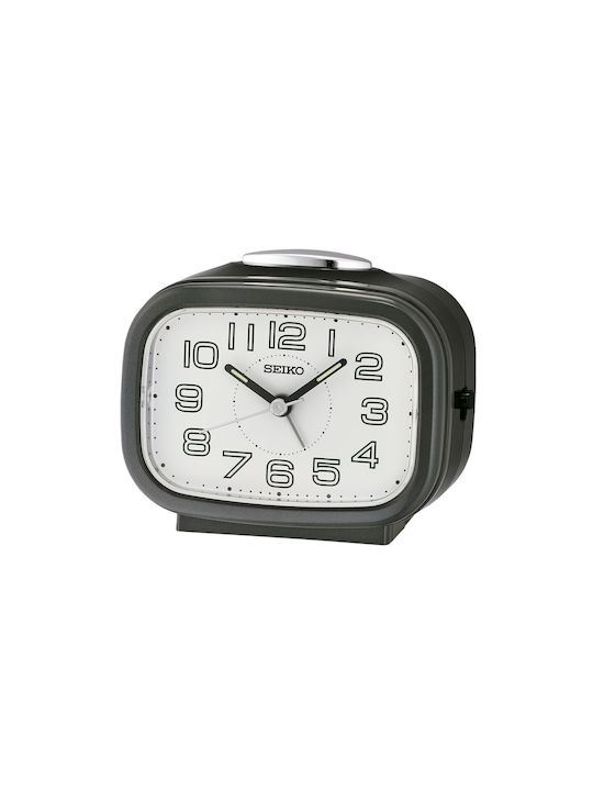 Seiko Qhk060k Tabletop Clock with Alarm Black QHK060K