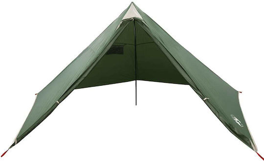 vidaXL Σκηνή Camping Teepee Πράσινη για 7 Άτομα 427x411x178εκ.