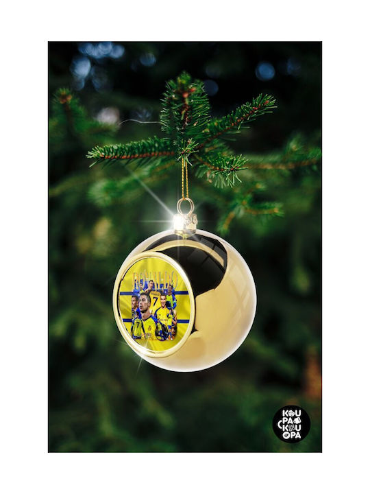 Cristiano Ronaldo Al Nassr Christmas Tree Ornament Gold 8cm