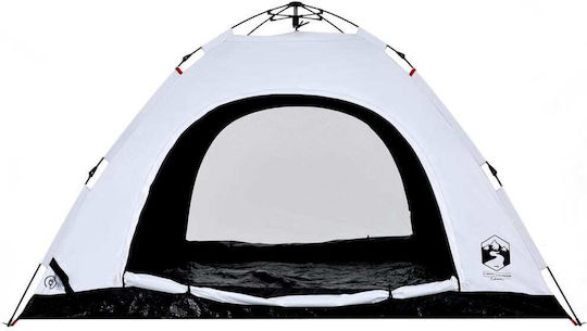 vidaXL Σκηνή Camping Igloo Λευκή για 5 Άτομα 300x300x185εκ.