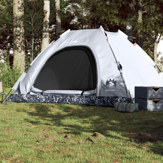 vidaXL Σκηνή Camping Igloo Λευκή για 5 Άτομα 300x300x185εκ.