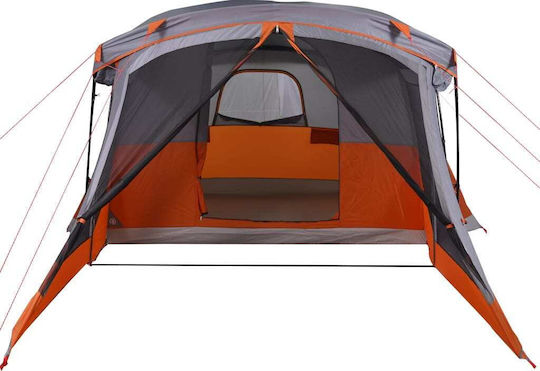 vidaXL Camping Tent Cabin Orange for 4 People 515x370x220cm