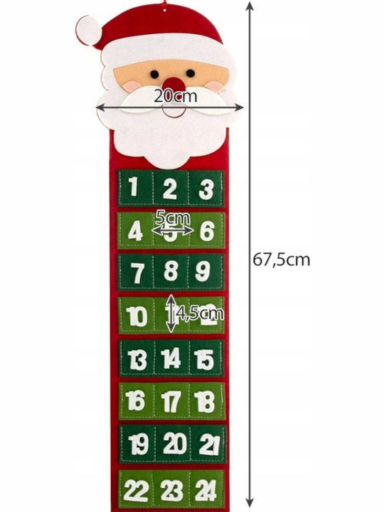 Calendar Advent Crăciun DIY Tesătură