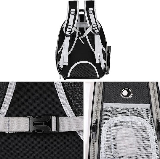 Rucsac pentru transport câine până la 7kg Negru M42xL32cm.