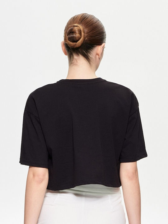 Lumina Γυναικείο Crop T-shirt Black