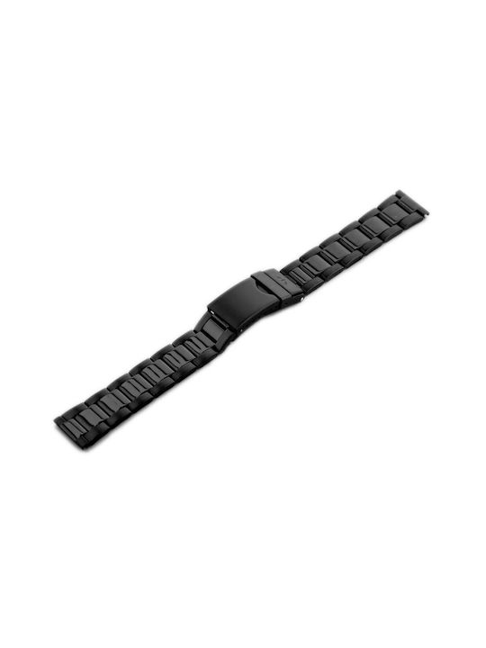 Bisset Metallic-Armband Schwarz 18mm