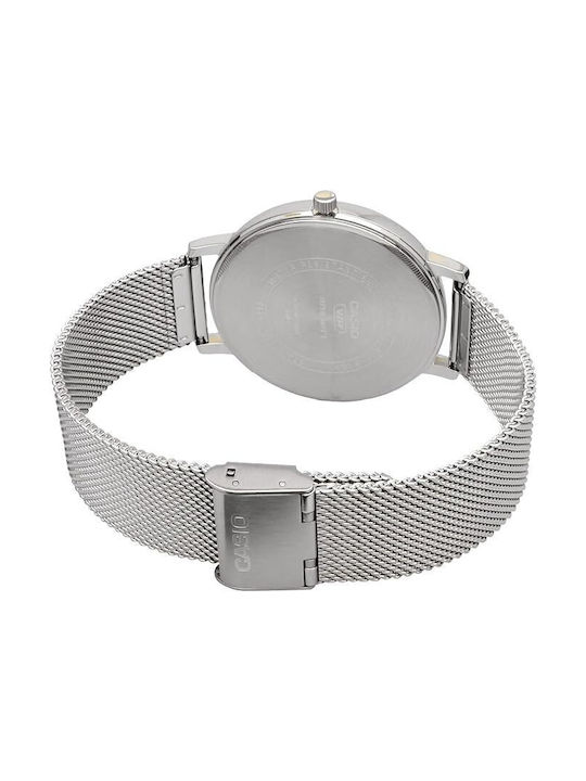 Casio Ceas Bărbați 41mm Baterie Cu Brățară Metalică Argintie