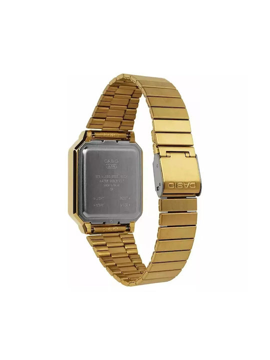 Casio Αναλογικό/Ψηφιακό Ανδρικό Ρολόι 32mm Μπαταρίας με Χρυσό Μεταλλικό Μπρασελέ