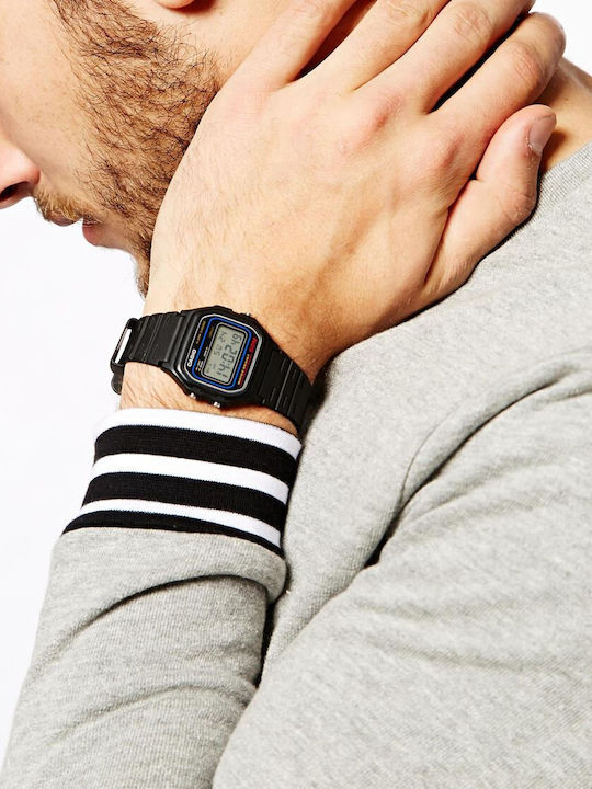 Casio Vintage Classic Digital Men's Watch 34mm Battery with Black Rubber Strap