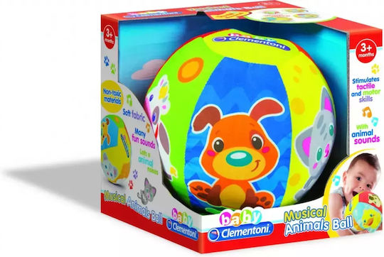 Clementoni Ball Animal Friends made of Fabric with Sounds for 4++ Months