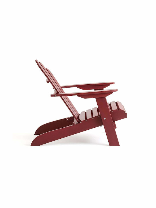 Outdoor-Sessel Hölzernes Rot 93x68x88εκ.