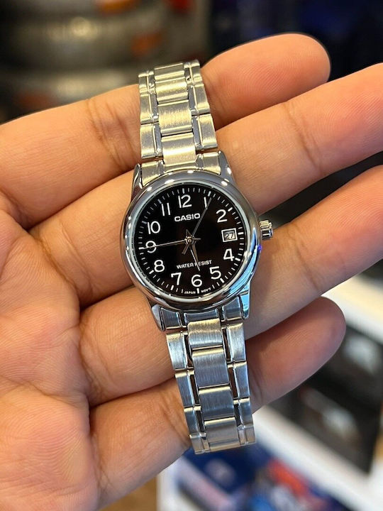 Casio Damen Uhr mit Silber Metallarmband