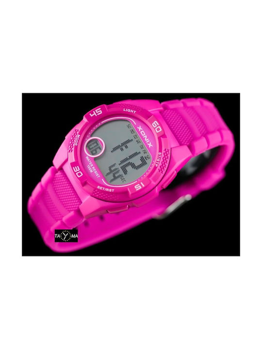 Xonix Watch Chronograph with Pink Metal Bracelet