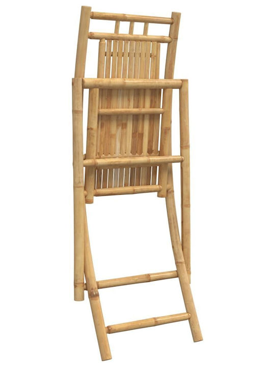 Outdoor Chair Bamboo Coffee 2pcs 46x66x99cm