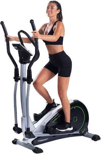 Christopeit Mașină eliptică magnetică cu disc 10kg pentru utilizatori cu greutate maximă de 150kg