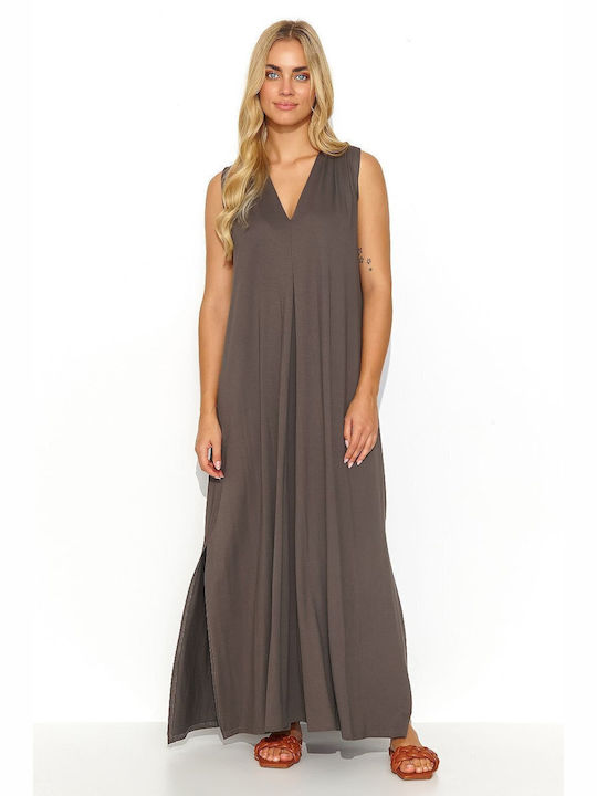 Makadamia Sommer Maxi Kleid Grün