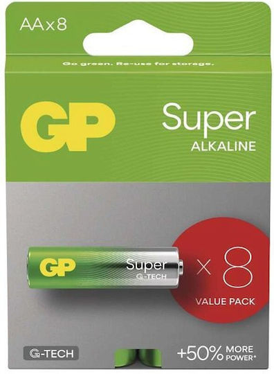 Genius Pack Alkaline Batteries AA 1.5V 8pcs