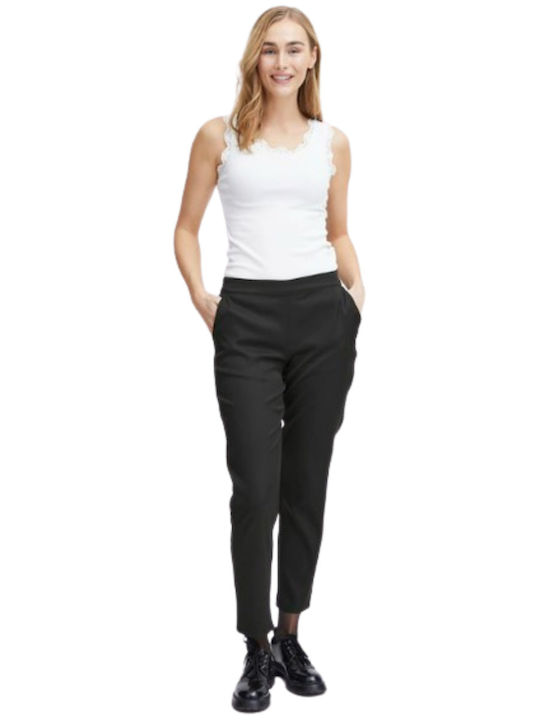 Fransa Women's Fabric Trousers Black