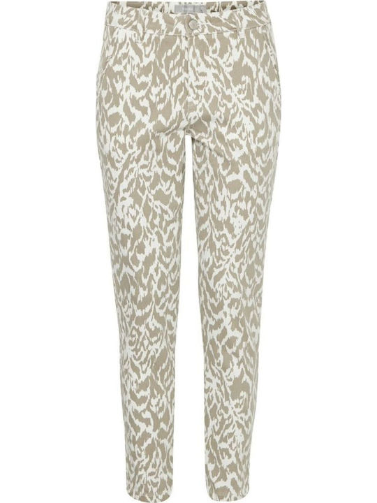 Women's Fabric Trousers Beige