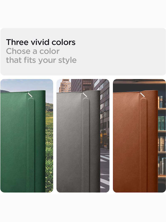 Spigen Valentinus Tasche Fall für Laptop 16" in Grün Farbe