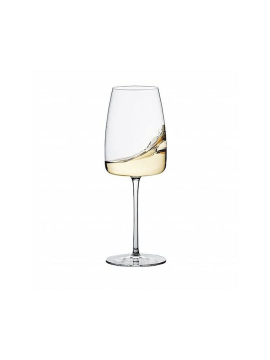 Rona Set of Glasses for White Wine made of Glass in White Color 420ml 6pcs