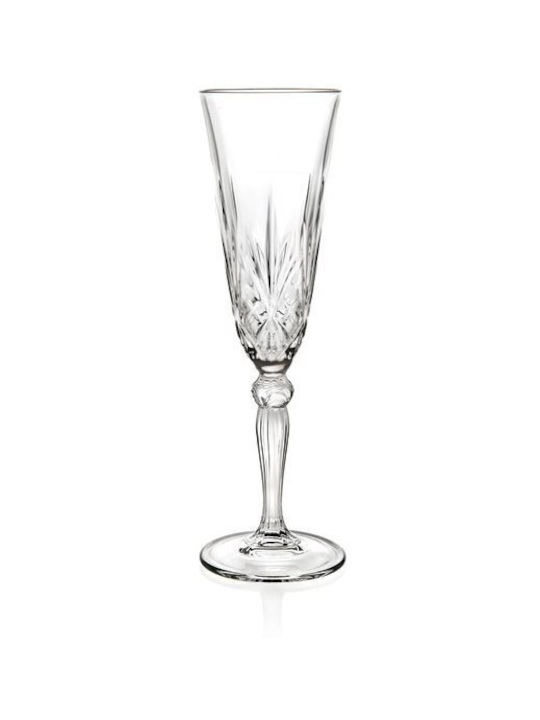 RCR Set of Glasses White Wine / Champagne made of Glass Stemmed 160ml 6pcs