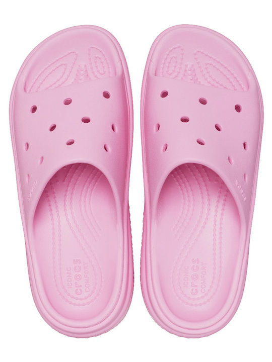 Stomp Women's Platform Slides Pink