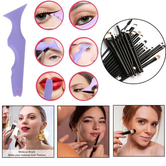 Profesional Set cu Pensule de Machiaj pentru Eye Liner Silicon 20buc