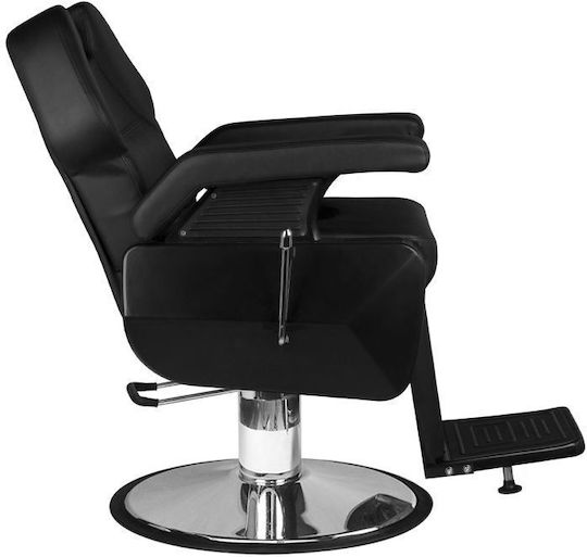 Barber Equipment Кресло Бръснар Черен с Регулируема Височина