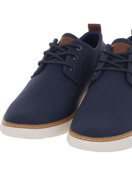Men's Synthetic Leather Casual Shoes Blue