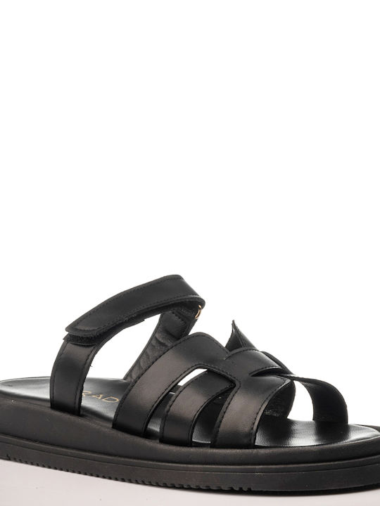 Carad Shoes Flatforms Leather Women's Sandals Black