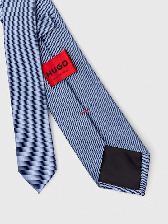 Hugo Men's Tie Silk in Blue Color