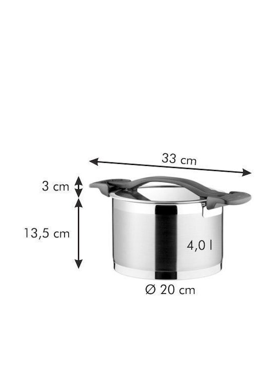 Tescoma Tiefer Edelstahl-Topf 4Es / 20cm