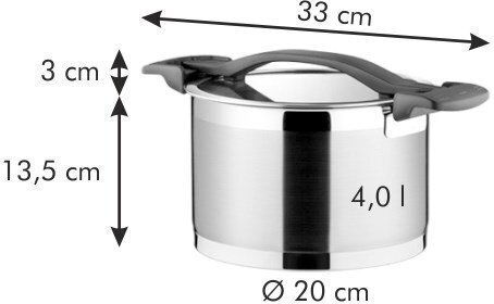 Tescoma Βαθιά Ανοξείδωτη Κατσαρόλα 4lt / 20cm