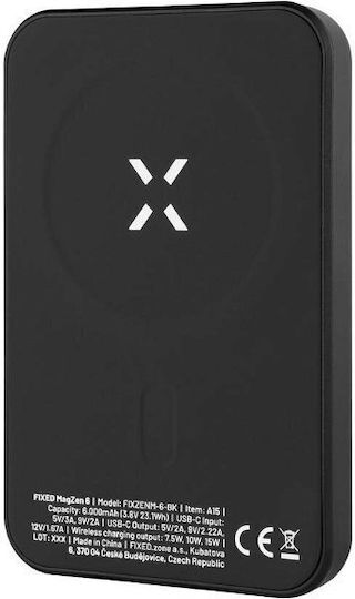 Fixed MagZen MagSafe Power Bank 6000mAh 7.5W Negru